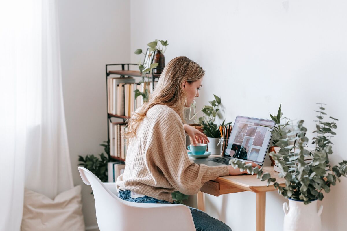 woman working from home, wfh vs remote working vs hybrid